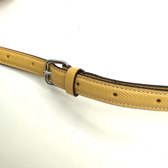 Coach Rowan File Bag Crossbody Purse Retro Yellow Leather C1556 - Picture 6 of 8